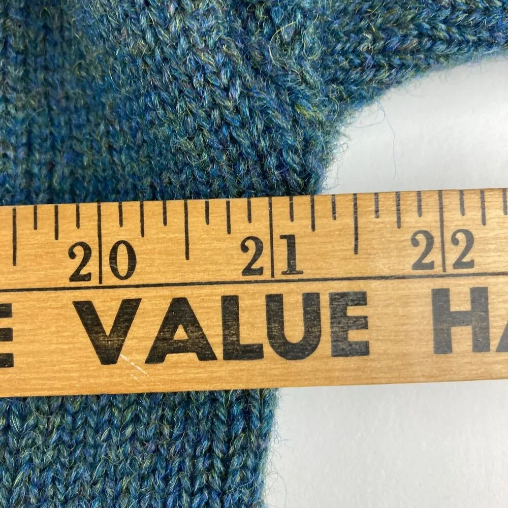 Aran Sweater Market Mens XL 100% Wool Ireland Blue Crewneck Sweater Irish